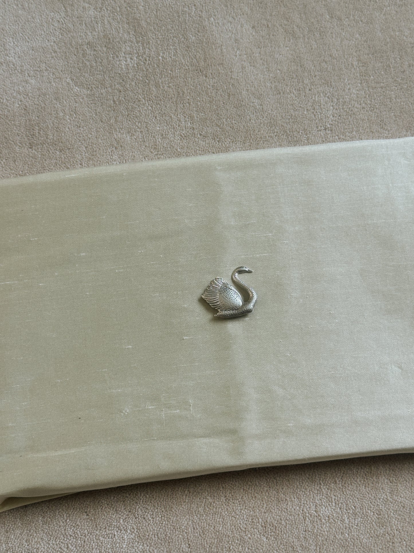 Sterling Silver Swan Pin Brooch