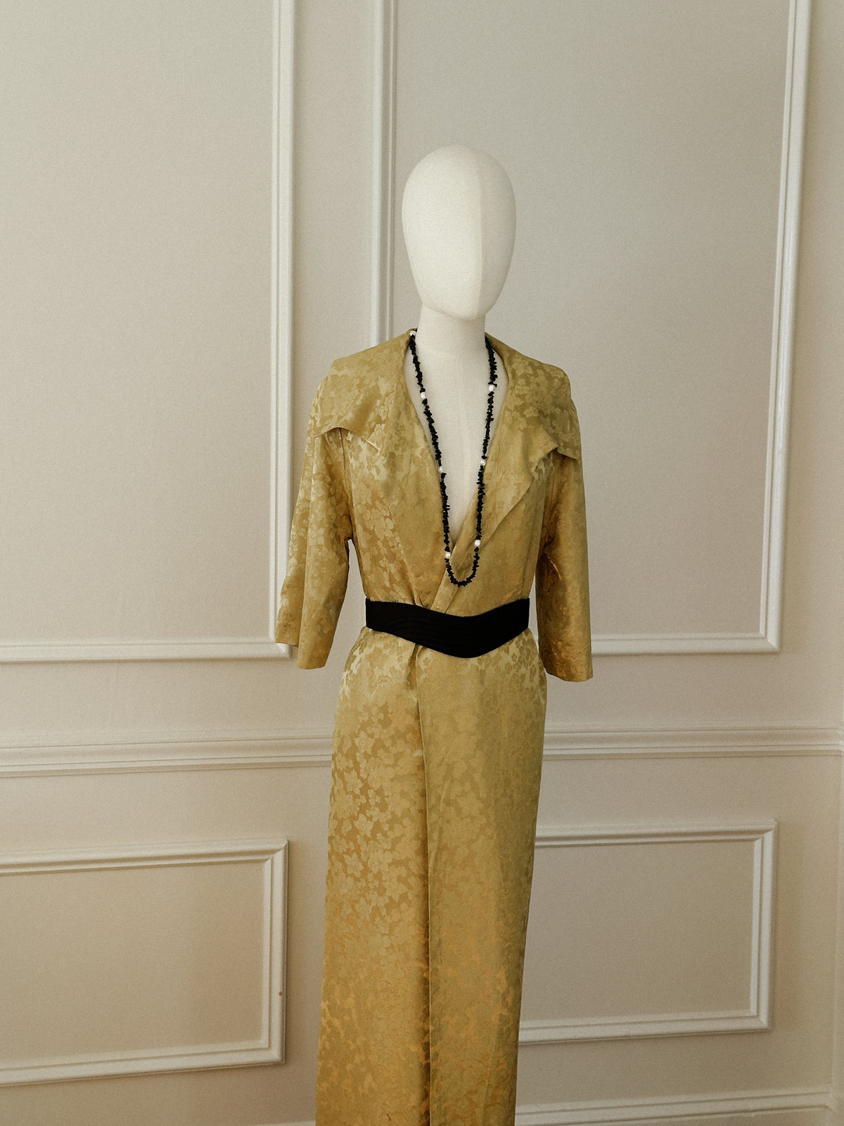 1980s Black Silk Belt