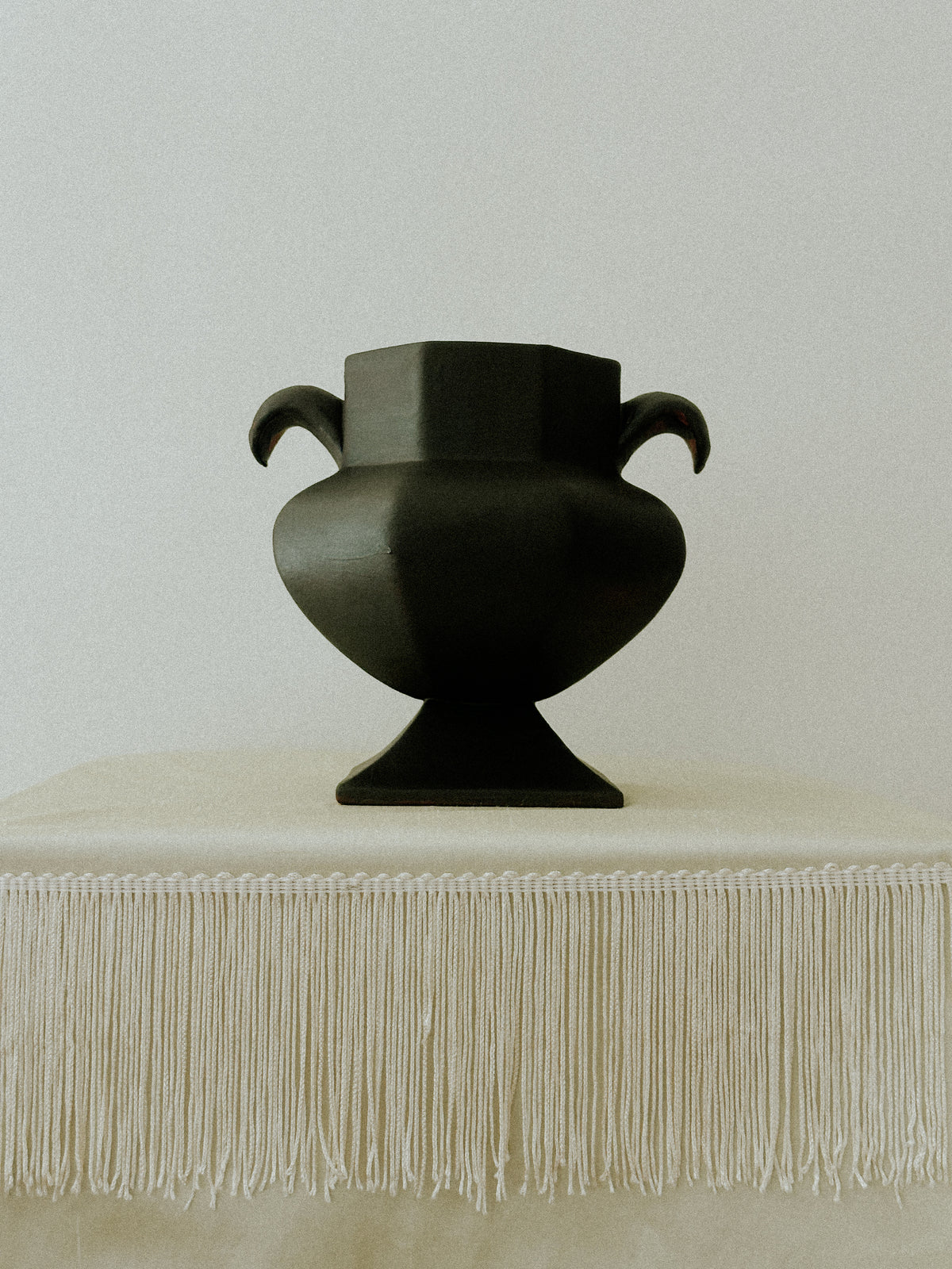 Vintage Dark Brown Terracotta Vase