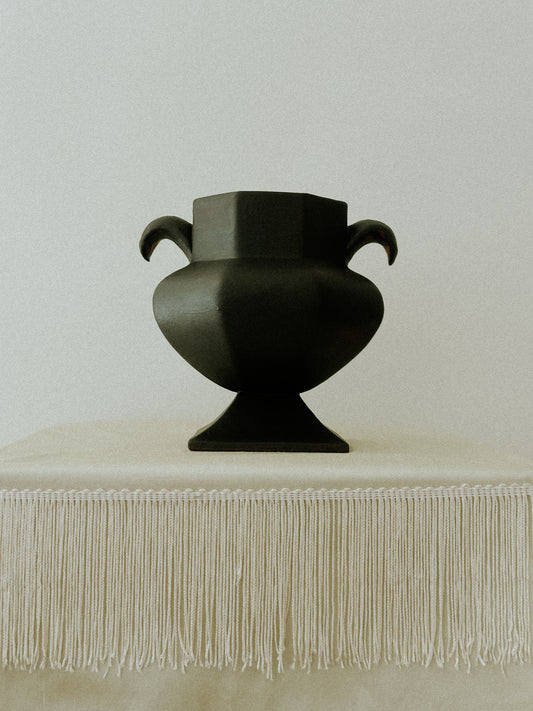 Vintage Dark Brown Terracotta Vase