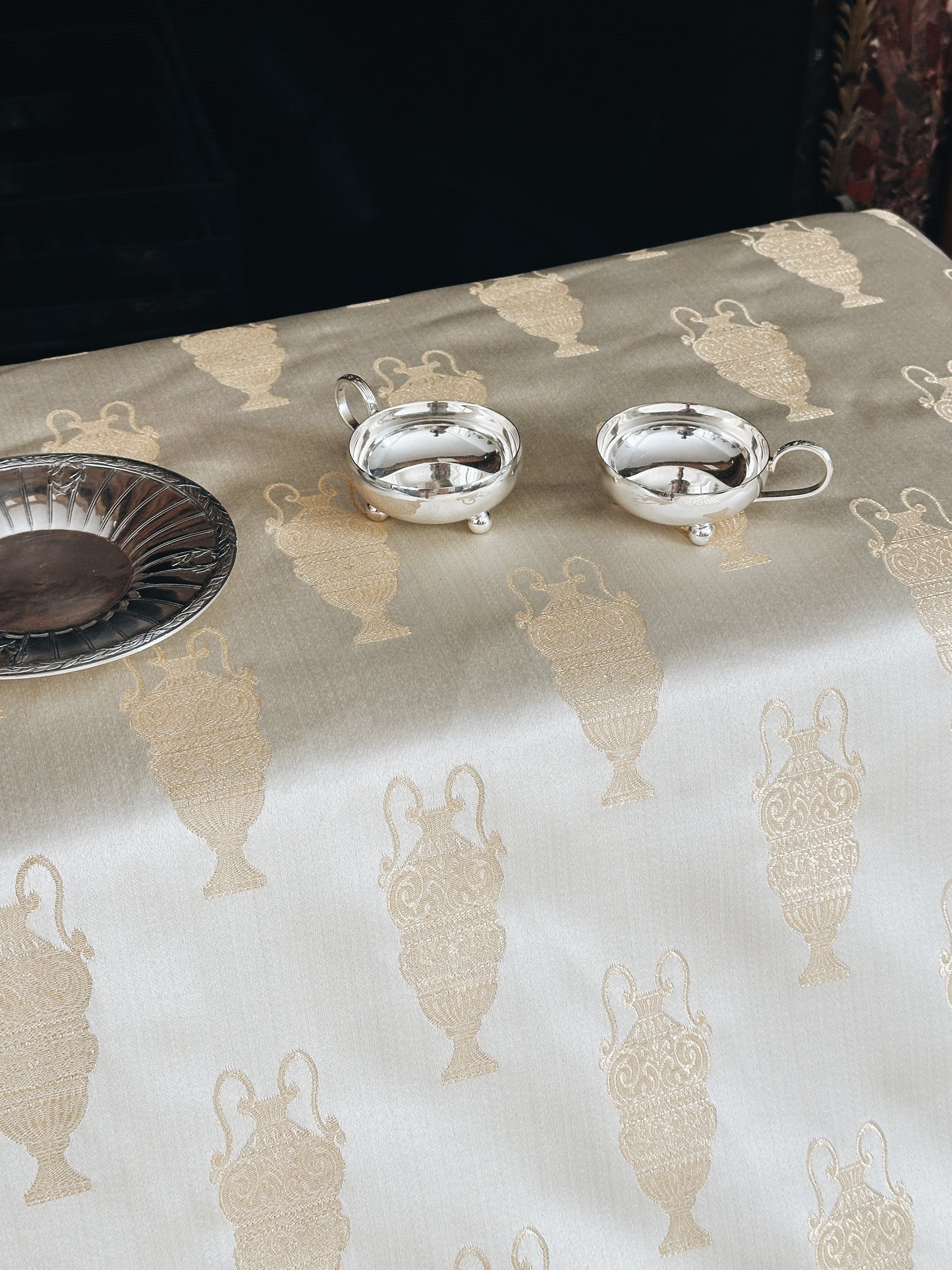 Set of Six Silver-Plated Teacups