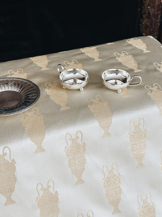 Set of Six Silver-Plated Teacups