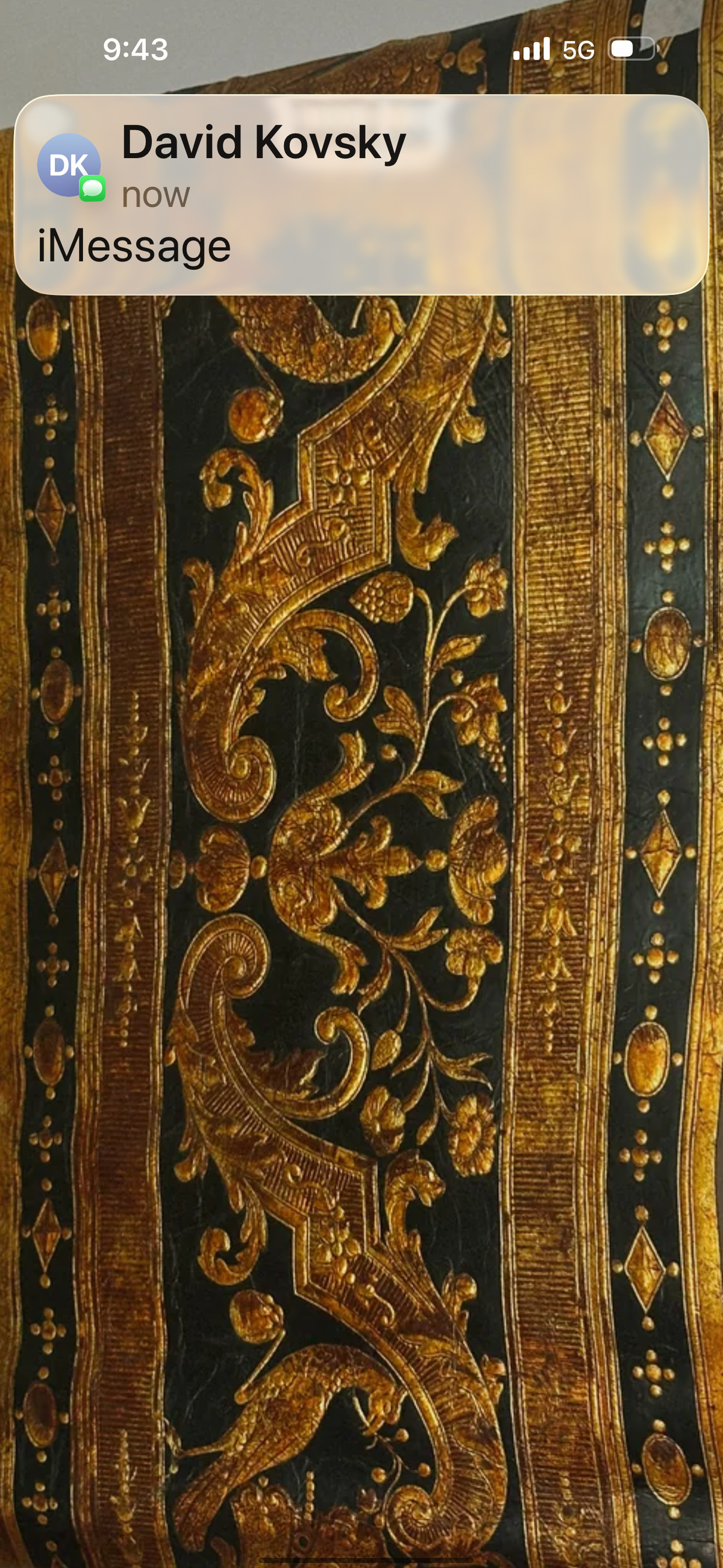 Lutson Goudleder French Gilt Leather Panel
