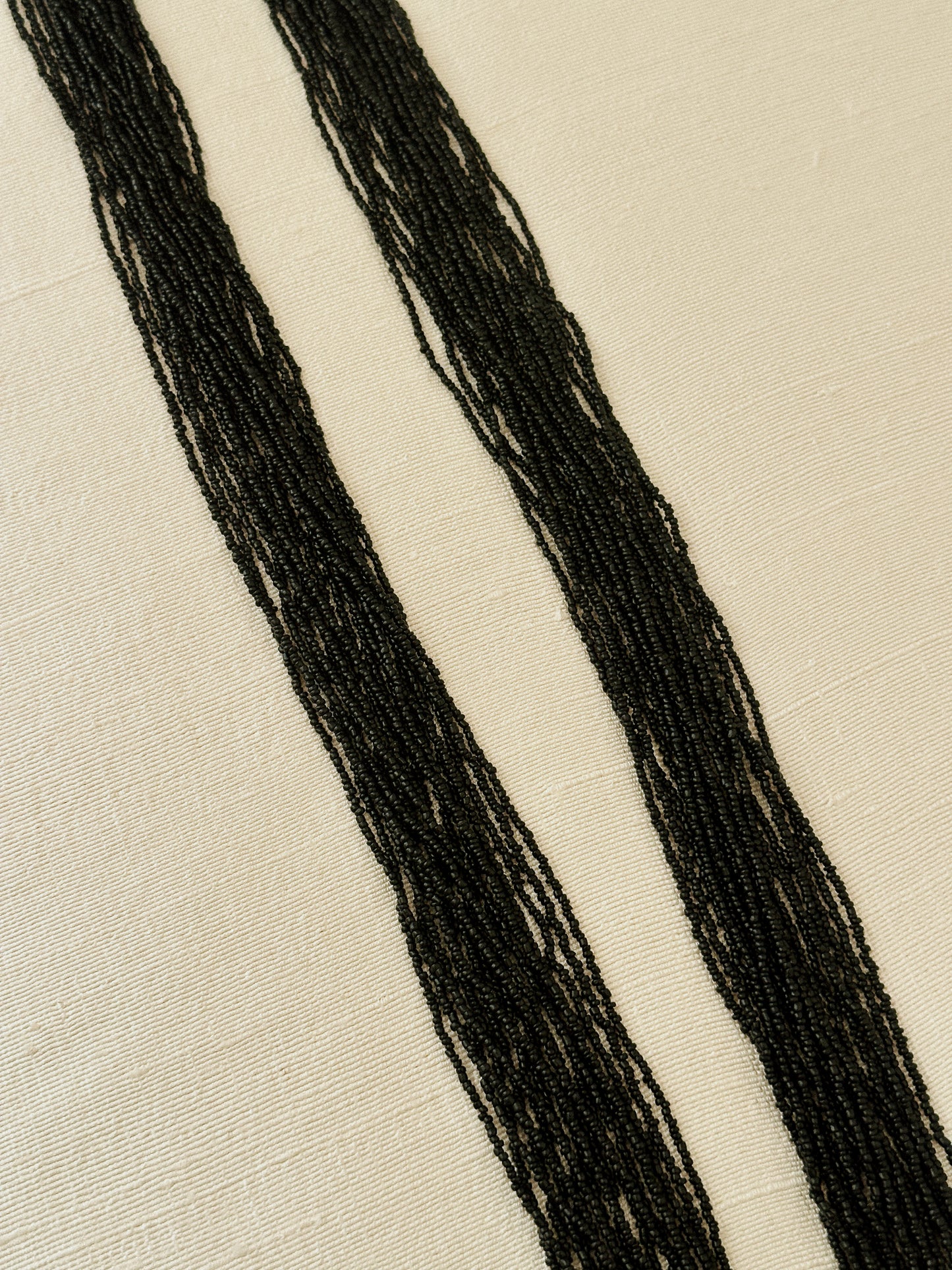 1930s Black Glass Bead Necklace