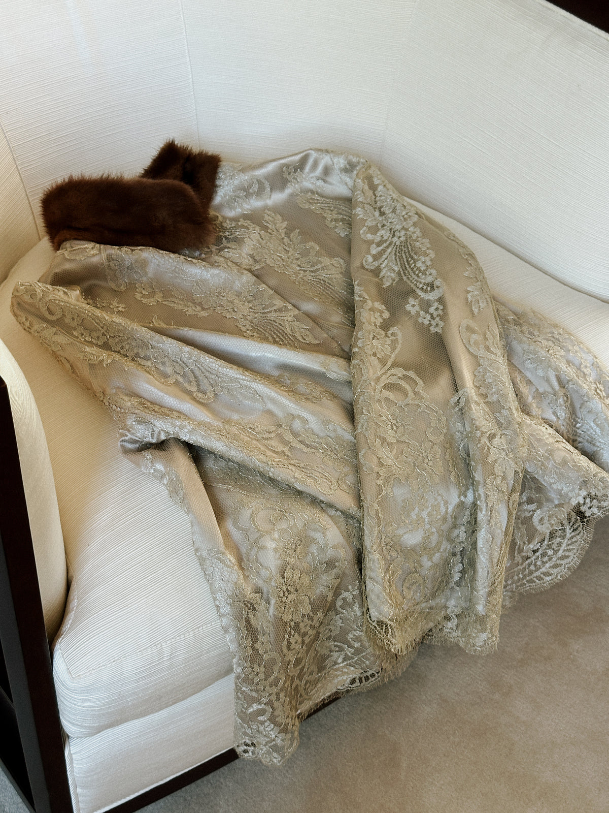 Balmain Lace & Fur Jacket 