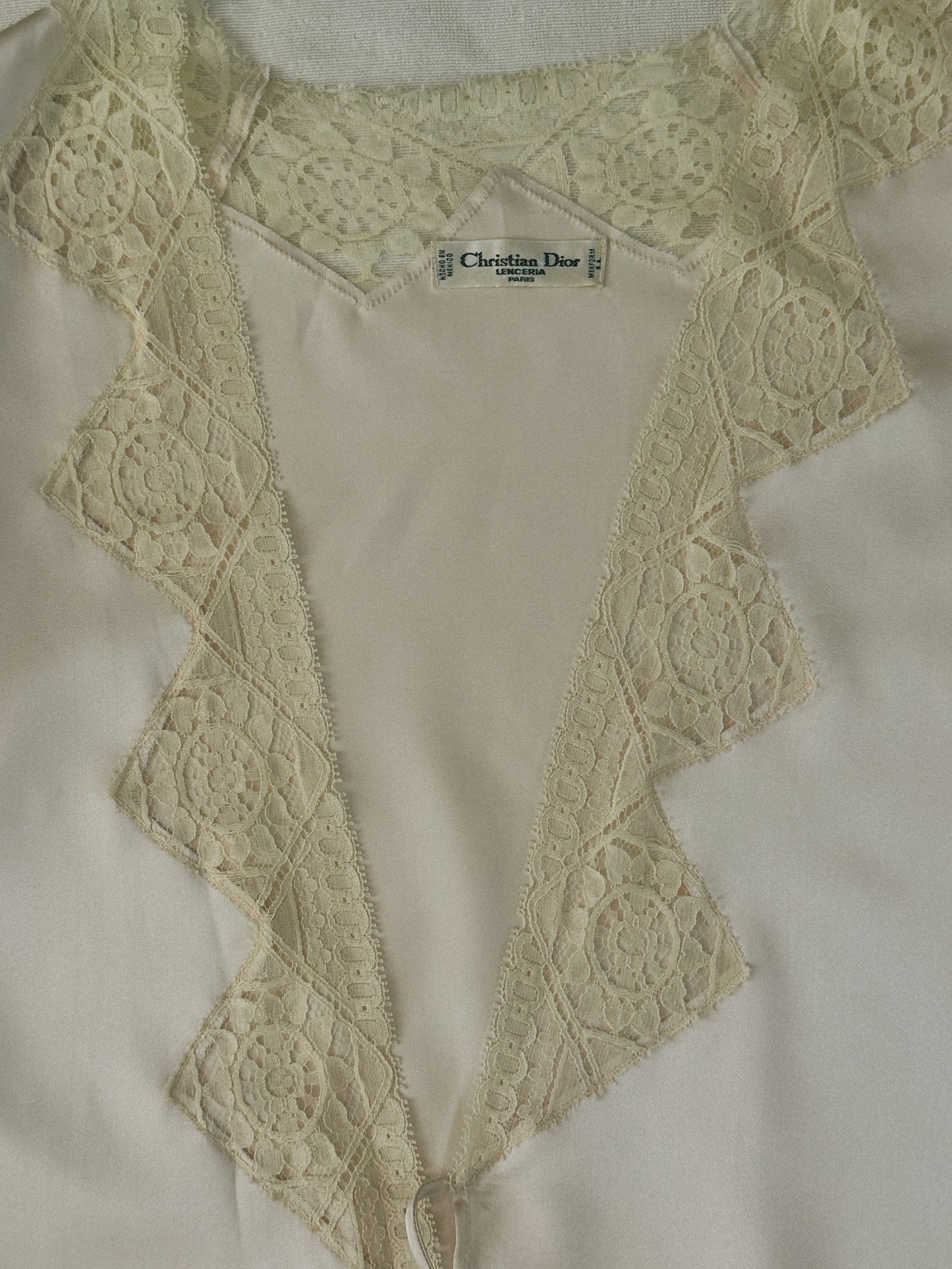 Christian Dior Satin and Lace House Robe 