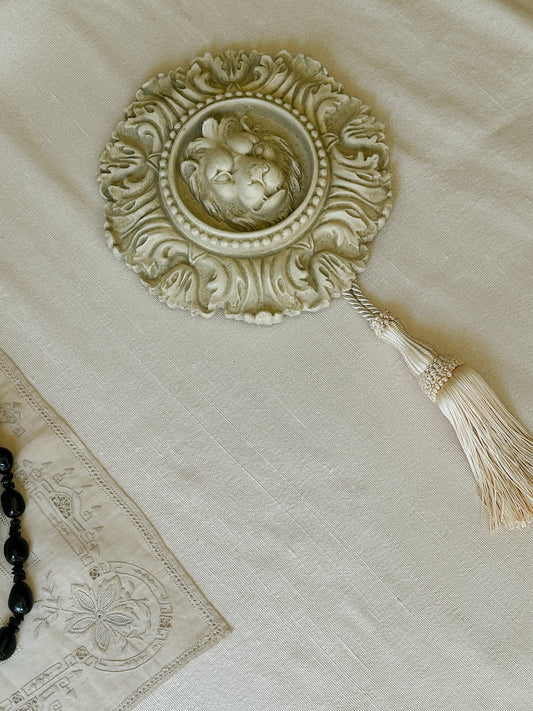 Lion Head Plaster Medallion