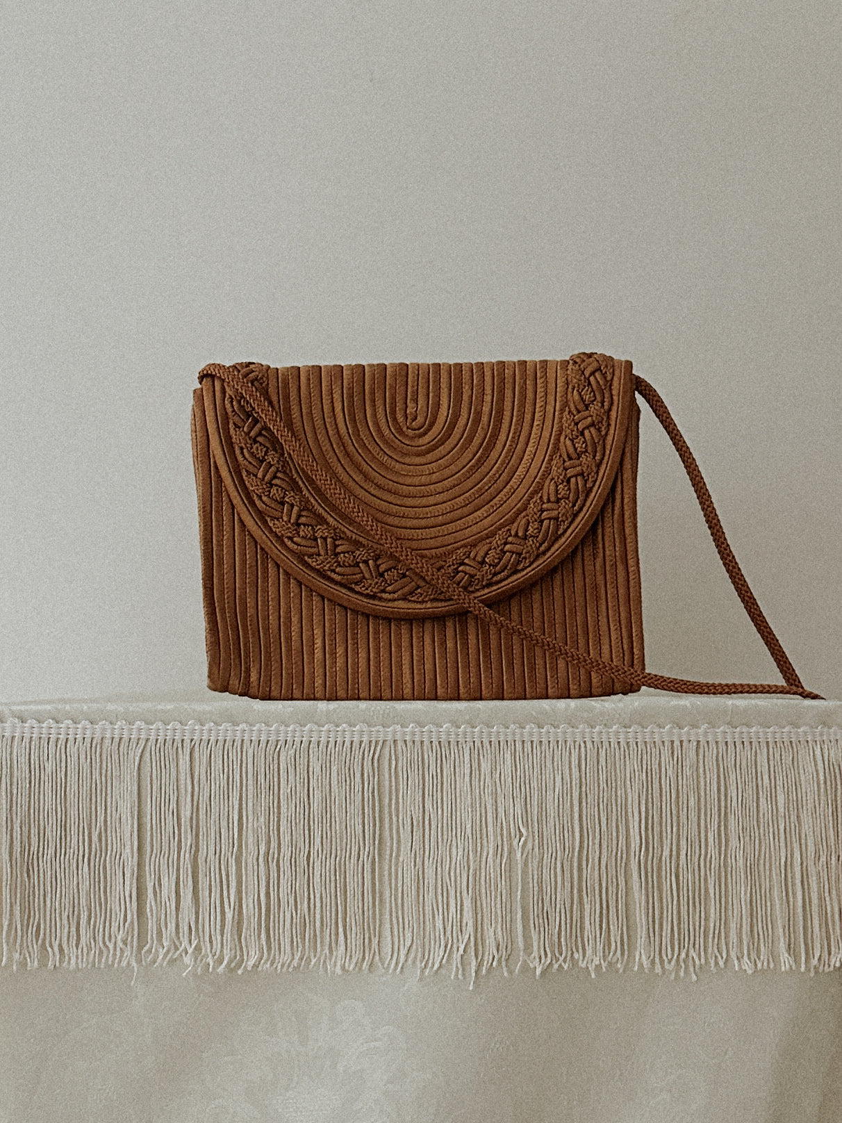 Yves Saint Laurent Rive Gauche Corded Satin Shoulder Bag