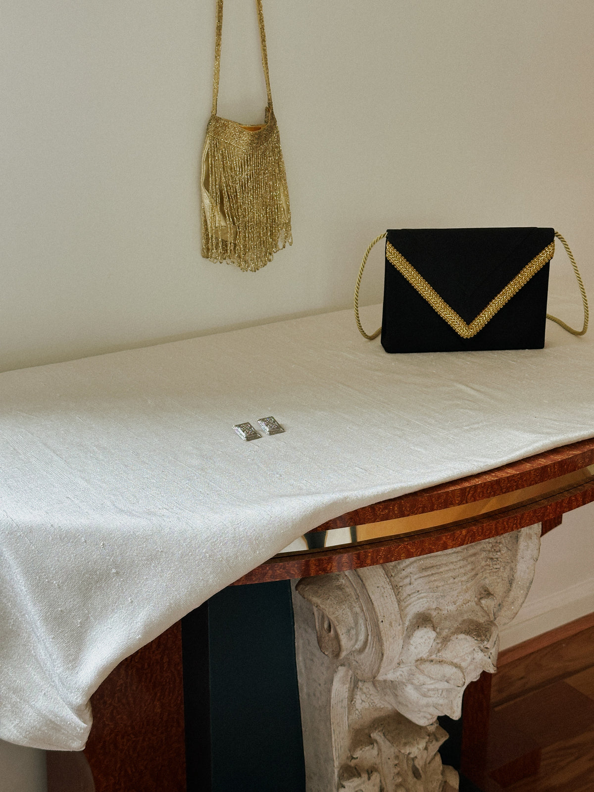 Black Purse with Gold Trim