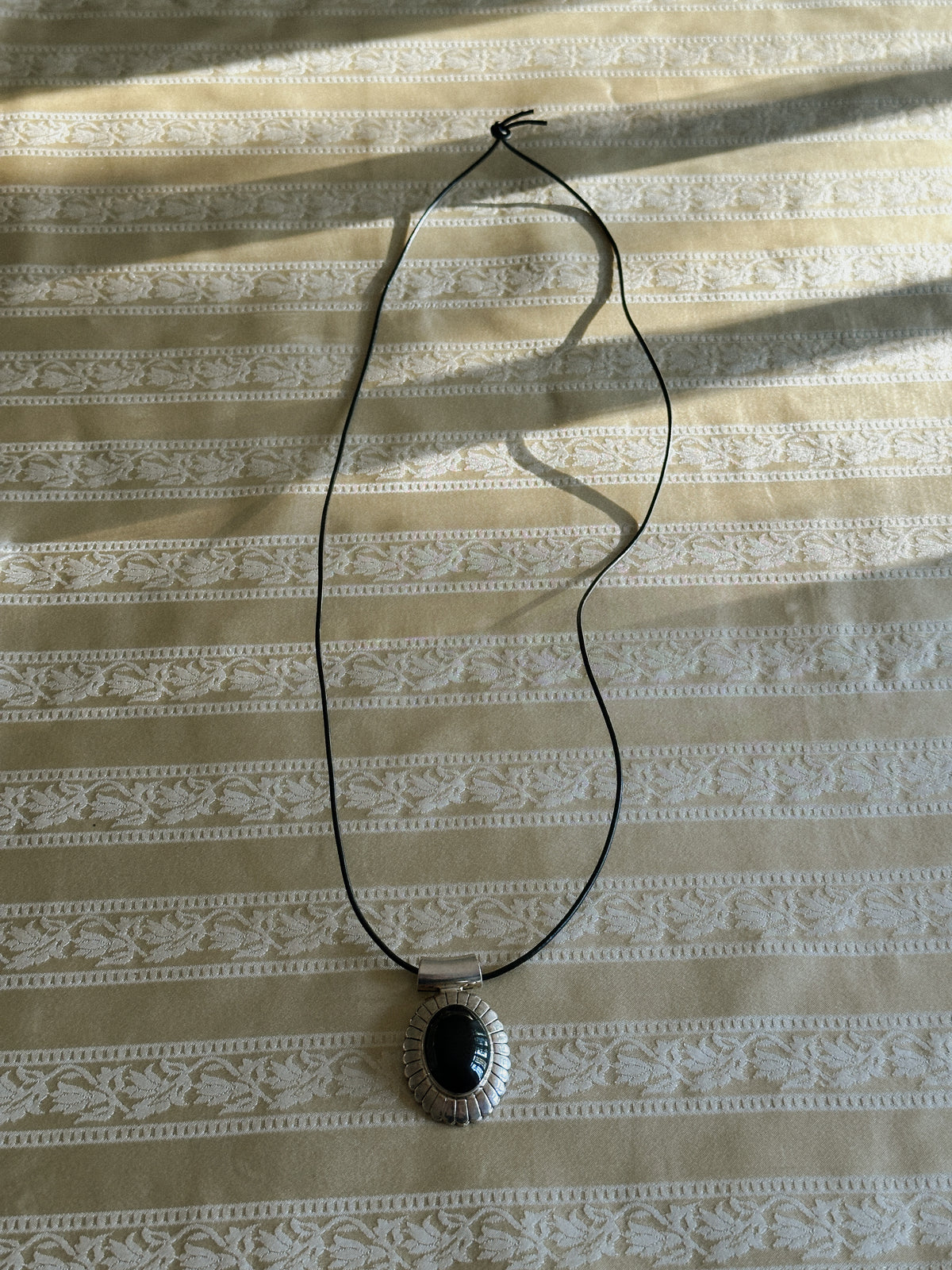 Sterling Silver & Black Onyx Pendant Necklace