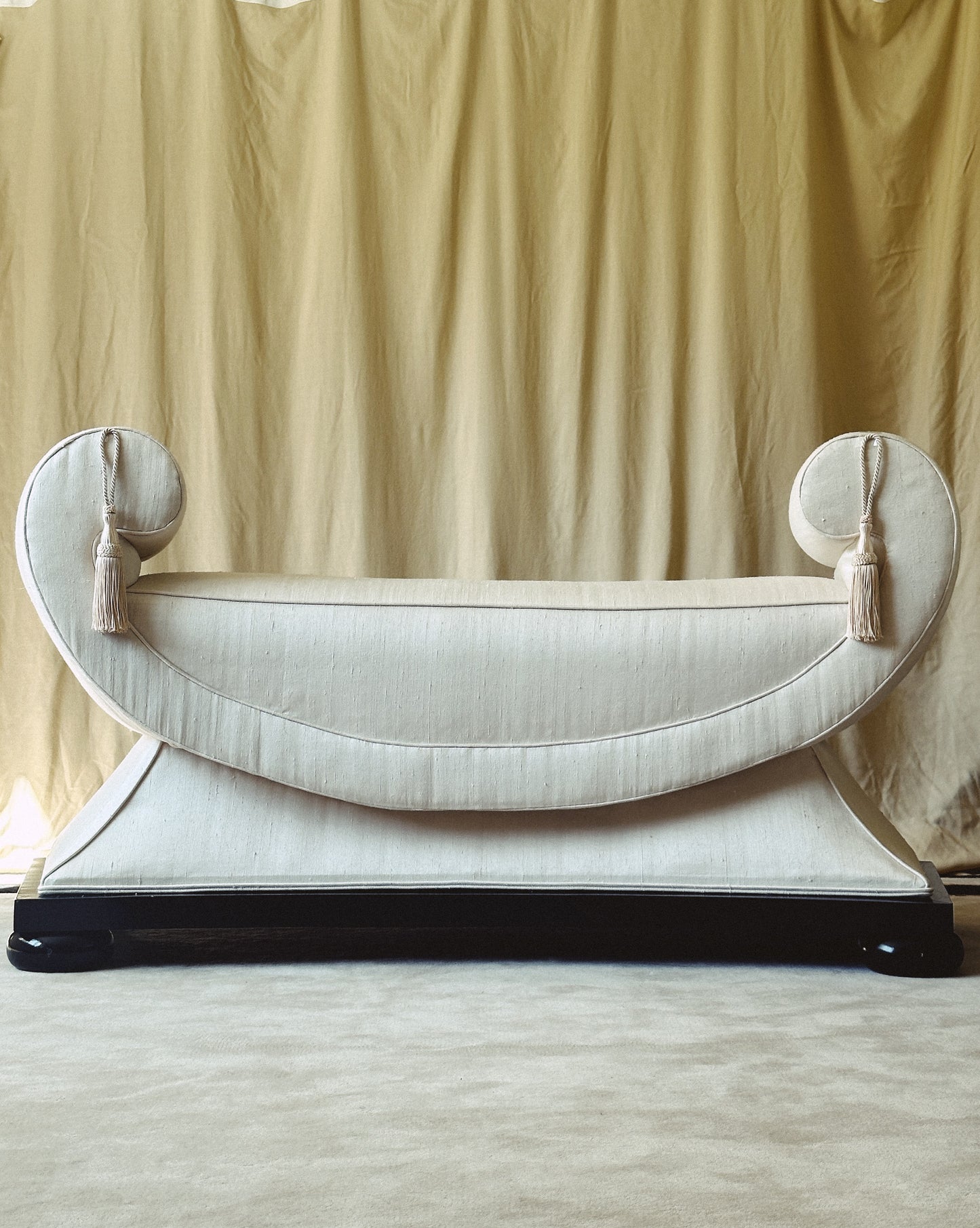 Scroll Bench in Woven Thai Silk