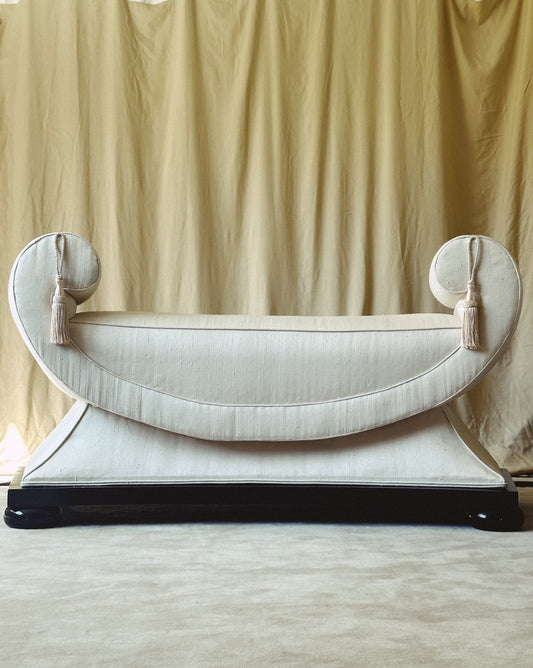Scroll Bench in Woven Thai Silk