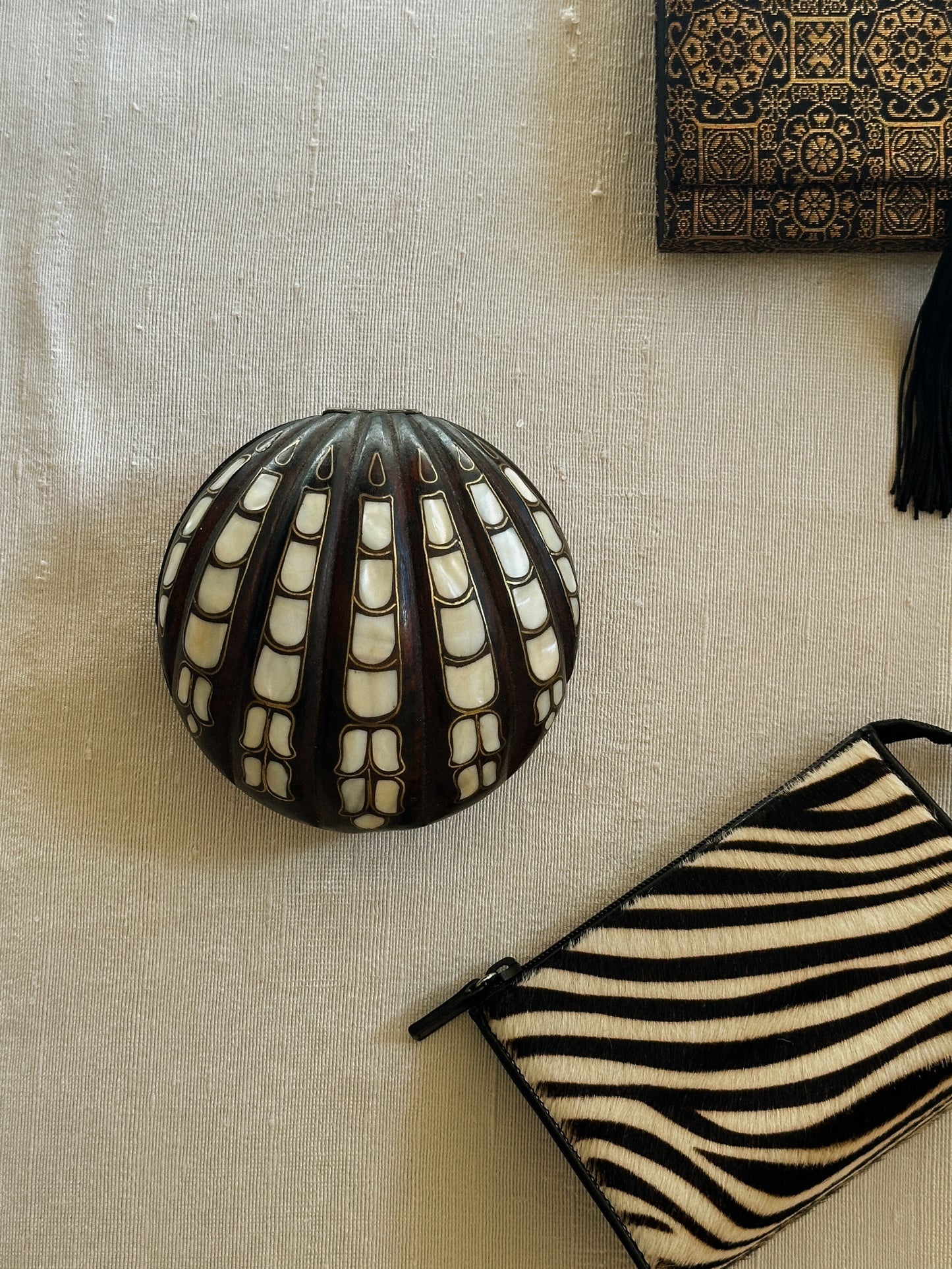 Mother of Pearl Inlay Shell Box