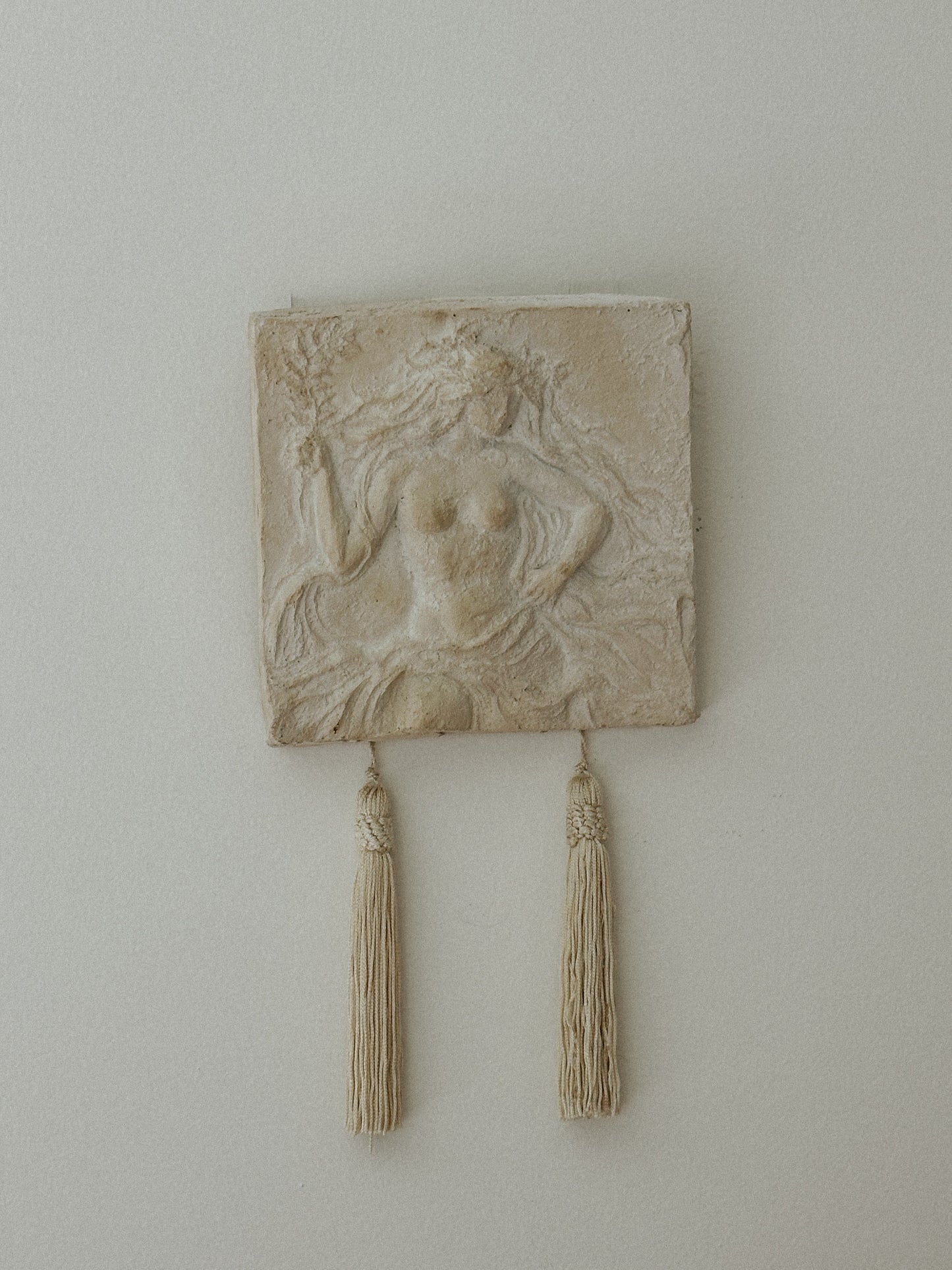 Plaster Female Form Wall Plaque