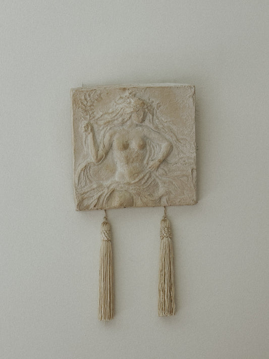 Plaster Female Form Wall Plaque