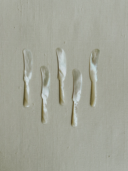 Set of Five Mother of Pearl Appetizer Knives 