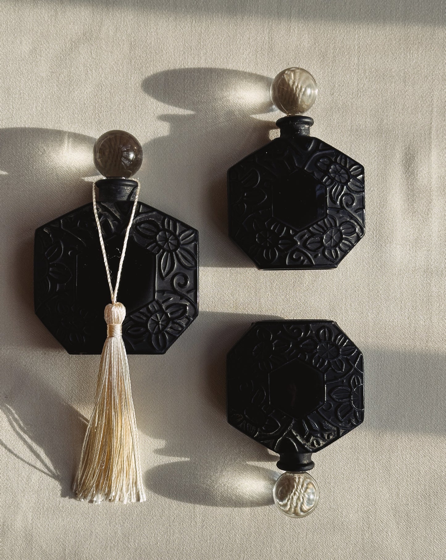 Set of Three Art Deco Scent Bottles