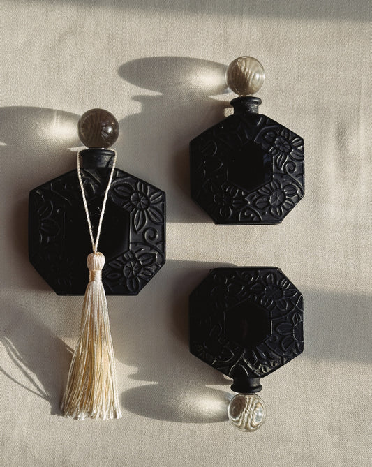 Set of Three Art Deco Scent Bottles