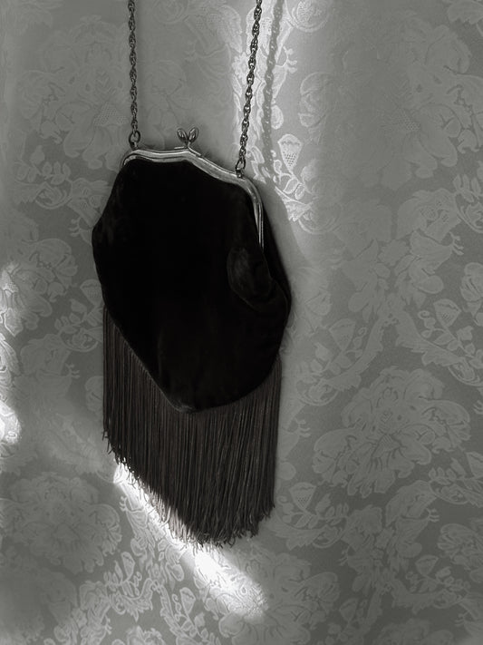 Velvet and Fringe Purse