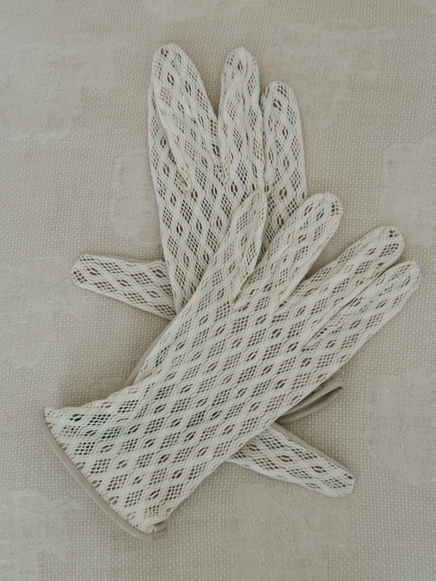 Barney’s New York Lace & Leather Gloves 