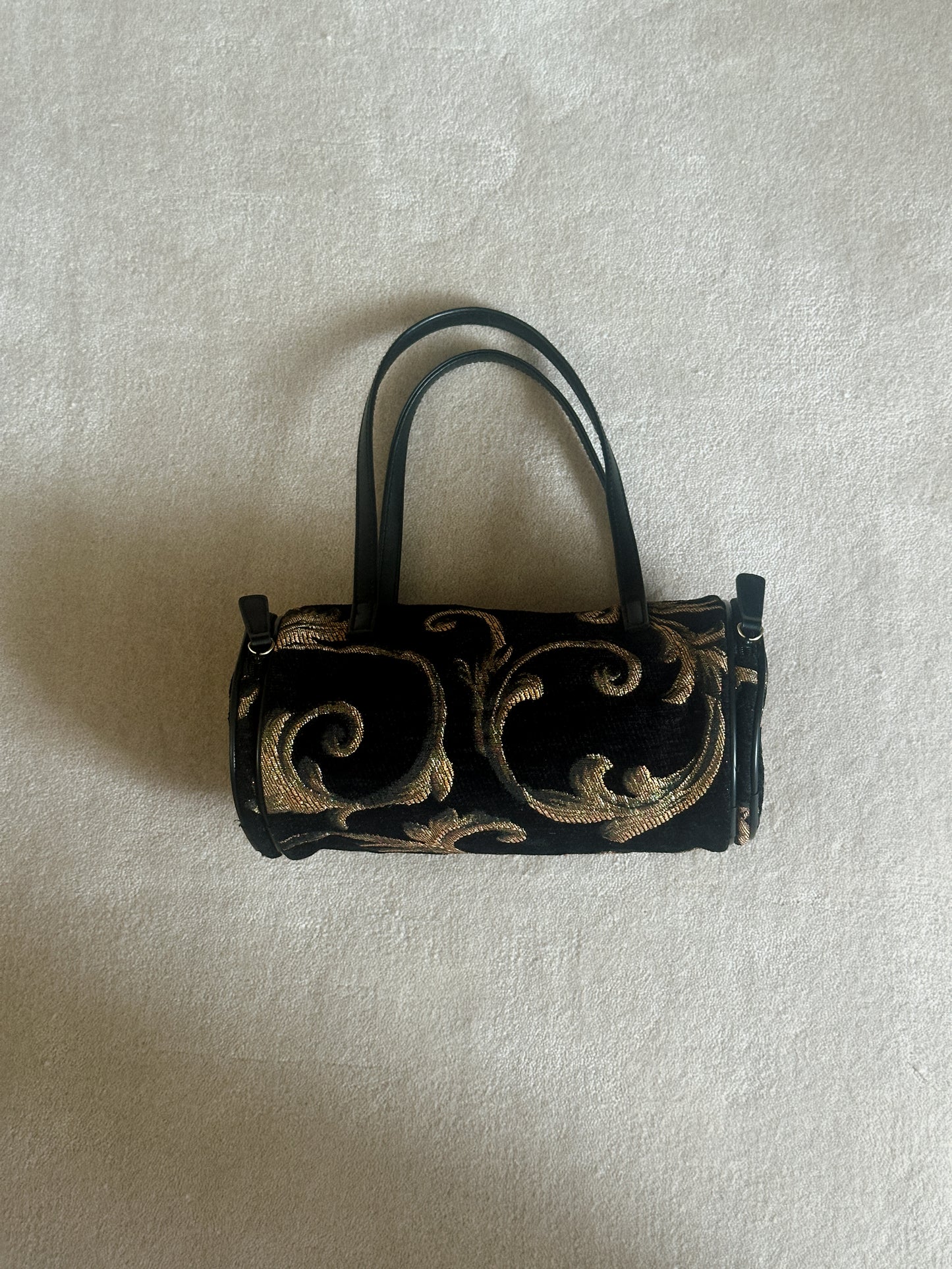 Black & Gold Embroidered Bag