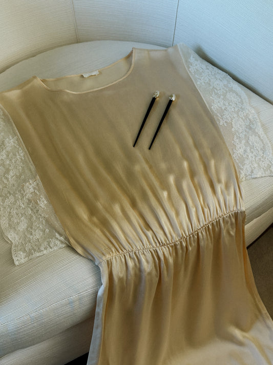 Nina Ricci Silk & Lace Dress 