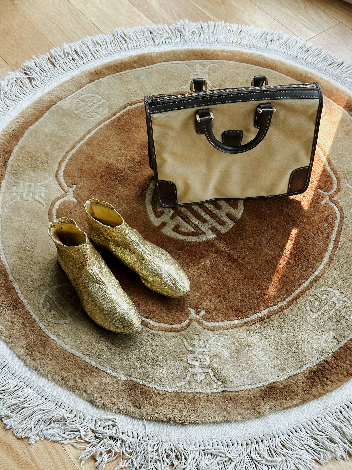 Gucci Canvas & Leather Tote Bag