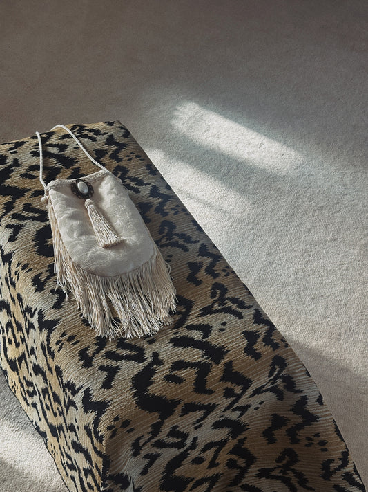 Purse with Fringe, Tassel and Broach