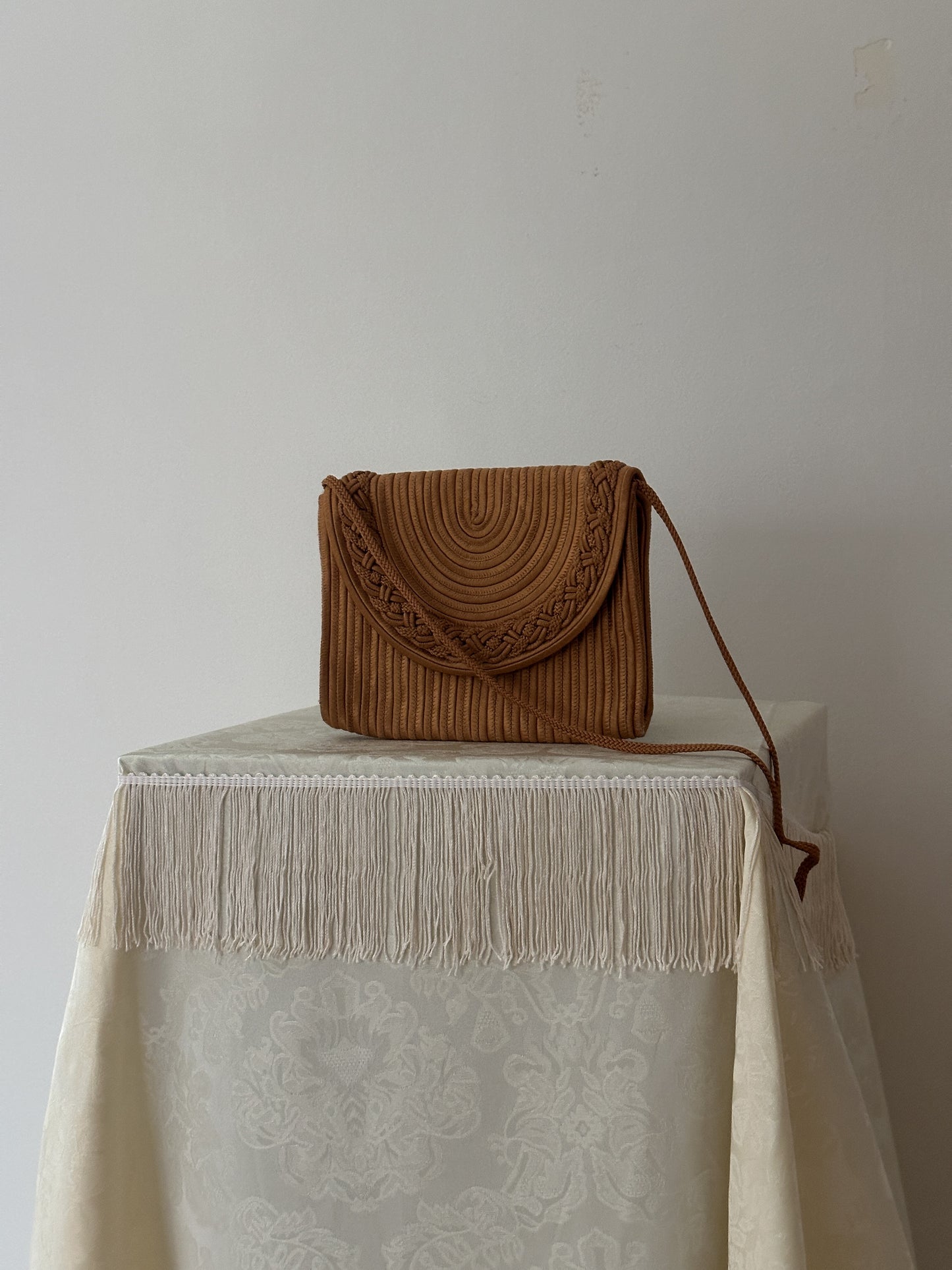 Yves Saint Laurent Rive Gauche Corded Satin Shoulder Bag