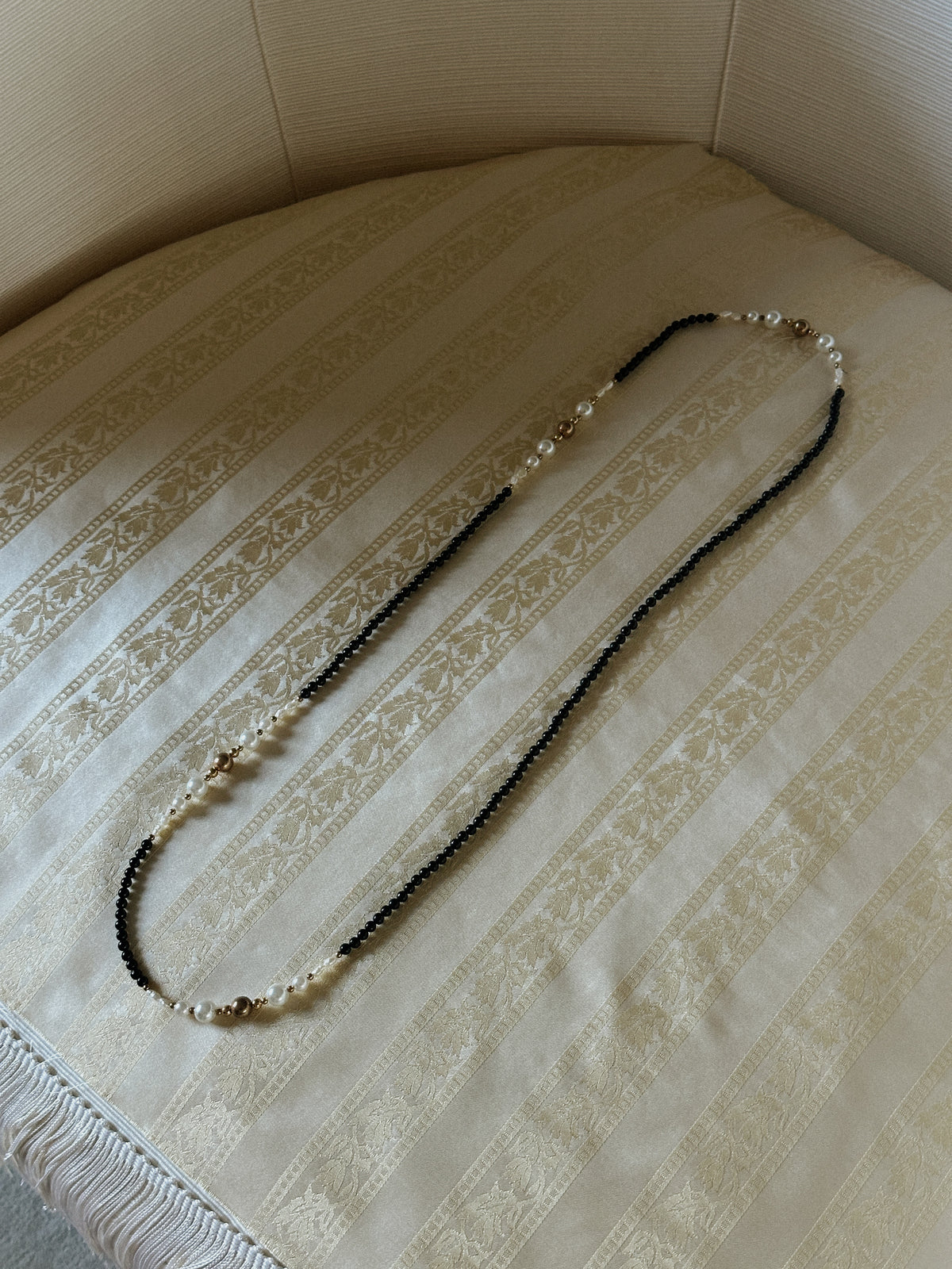 Black Onyx & Freshwater Pearl Necklace