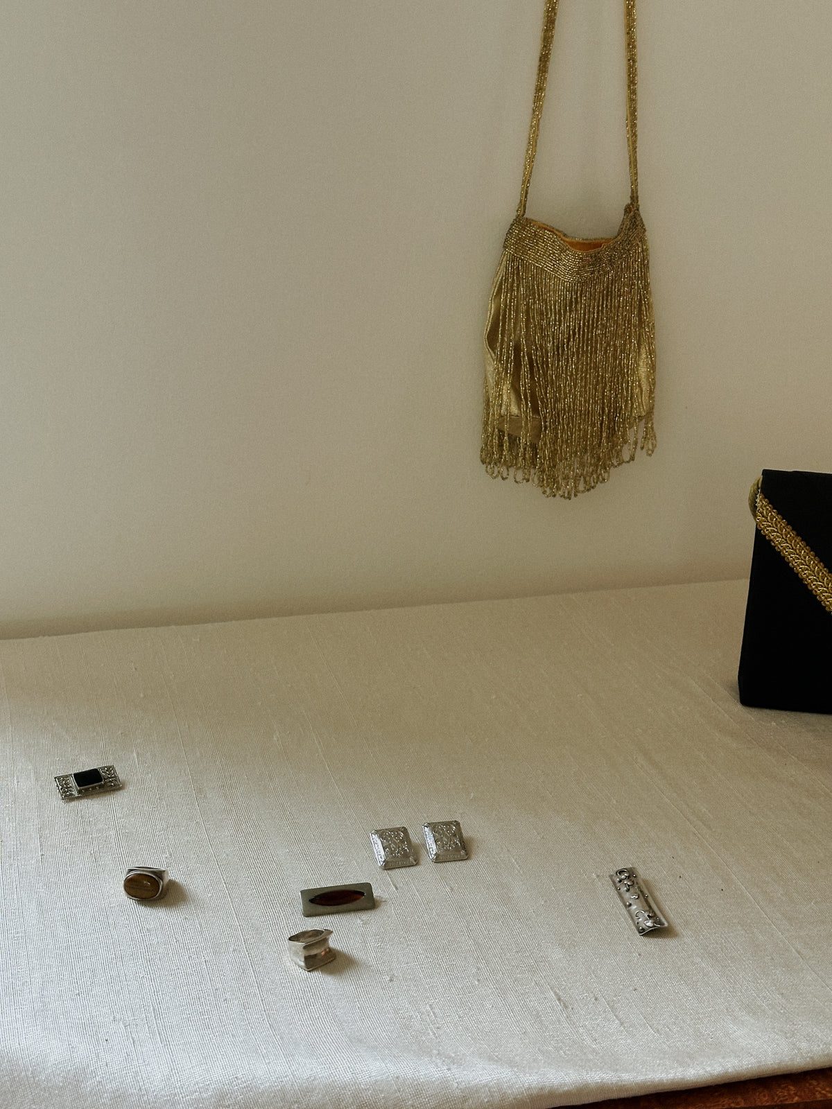 Silver Tone Rectangular Earrings