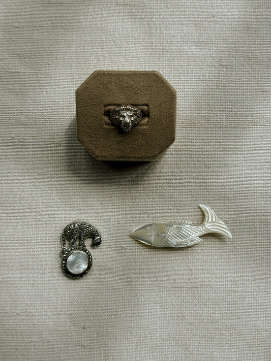 Mother of Pearl Fish Brooch