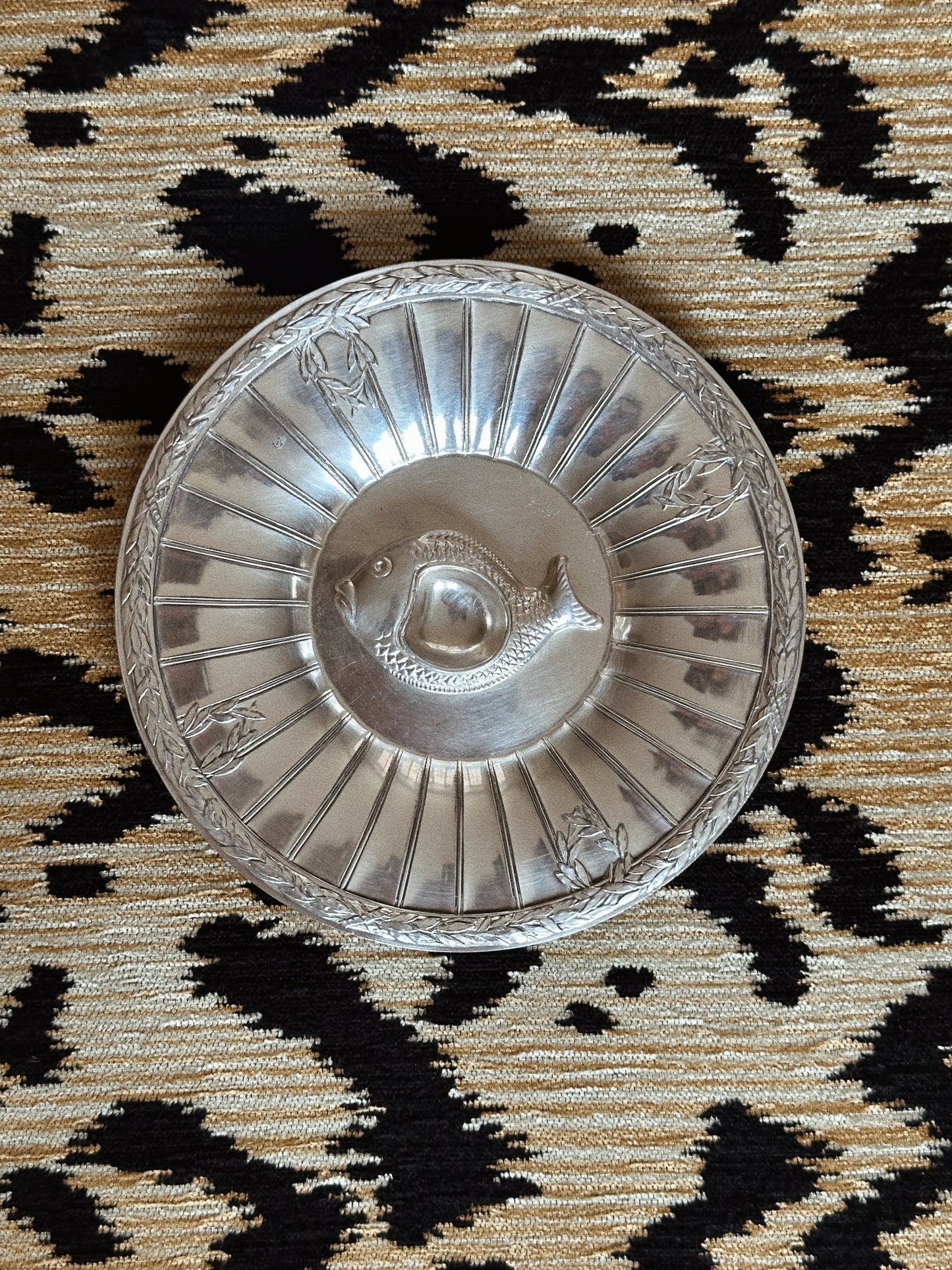 Silver plated Gallia dish by Christofle