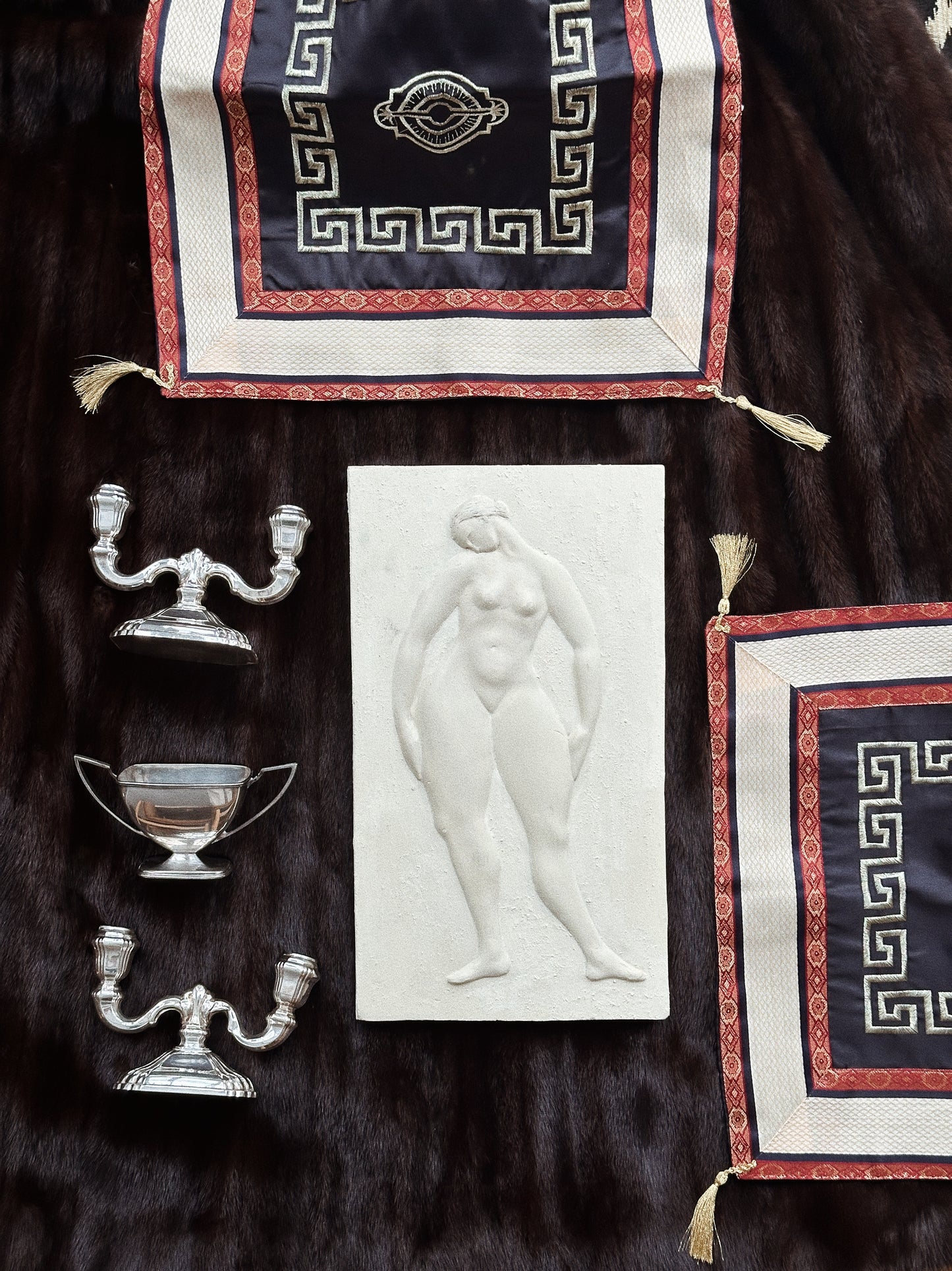 Female Form Plaster Relief Wall Hanging