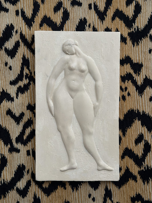 Female Form Plaster Relief Wall Hanging