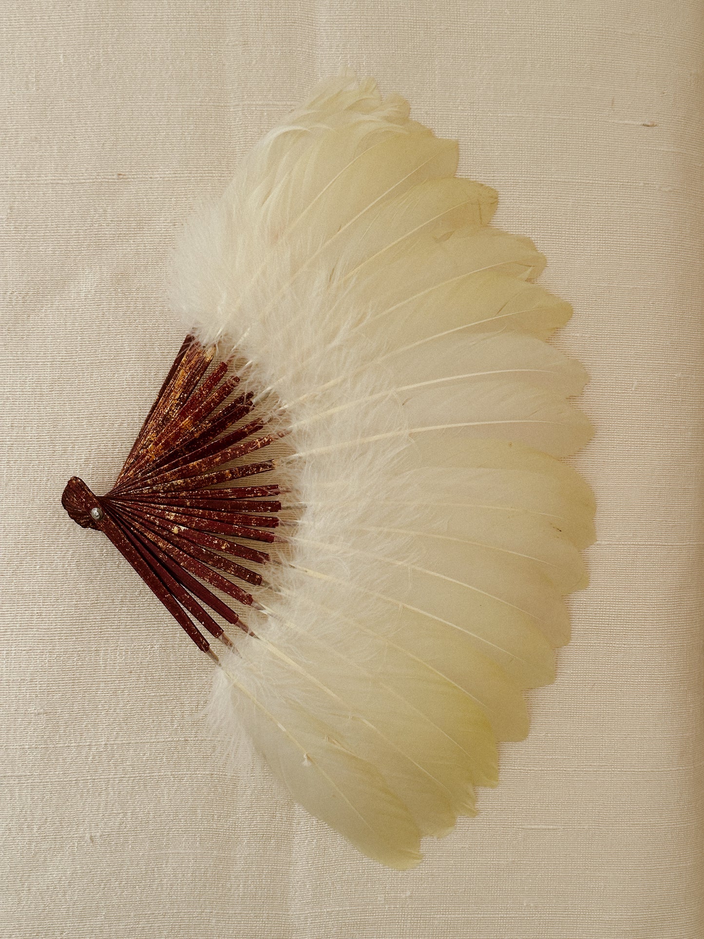 Butter Yellow Feather Fan
