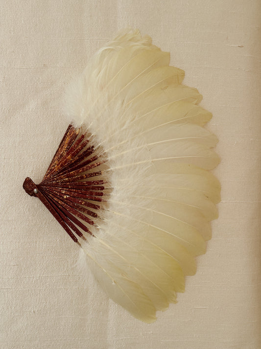 Butter Yellow Feather Fan