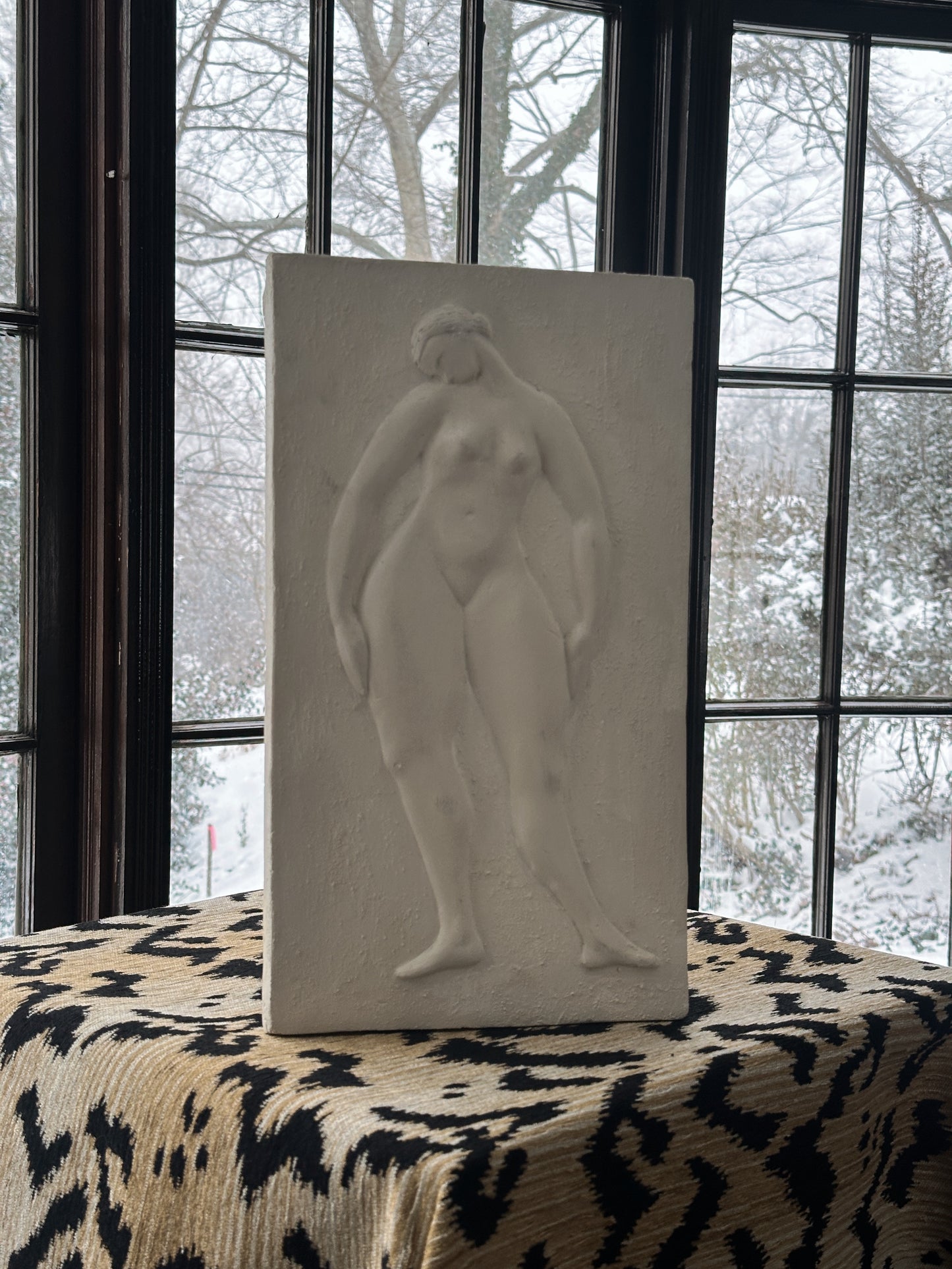 Female Form Plaster Relief Wall Hanging