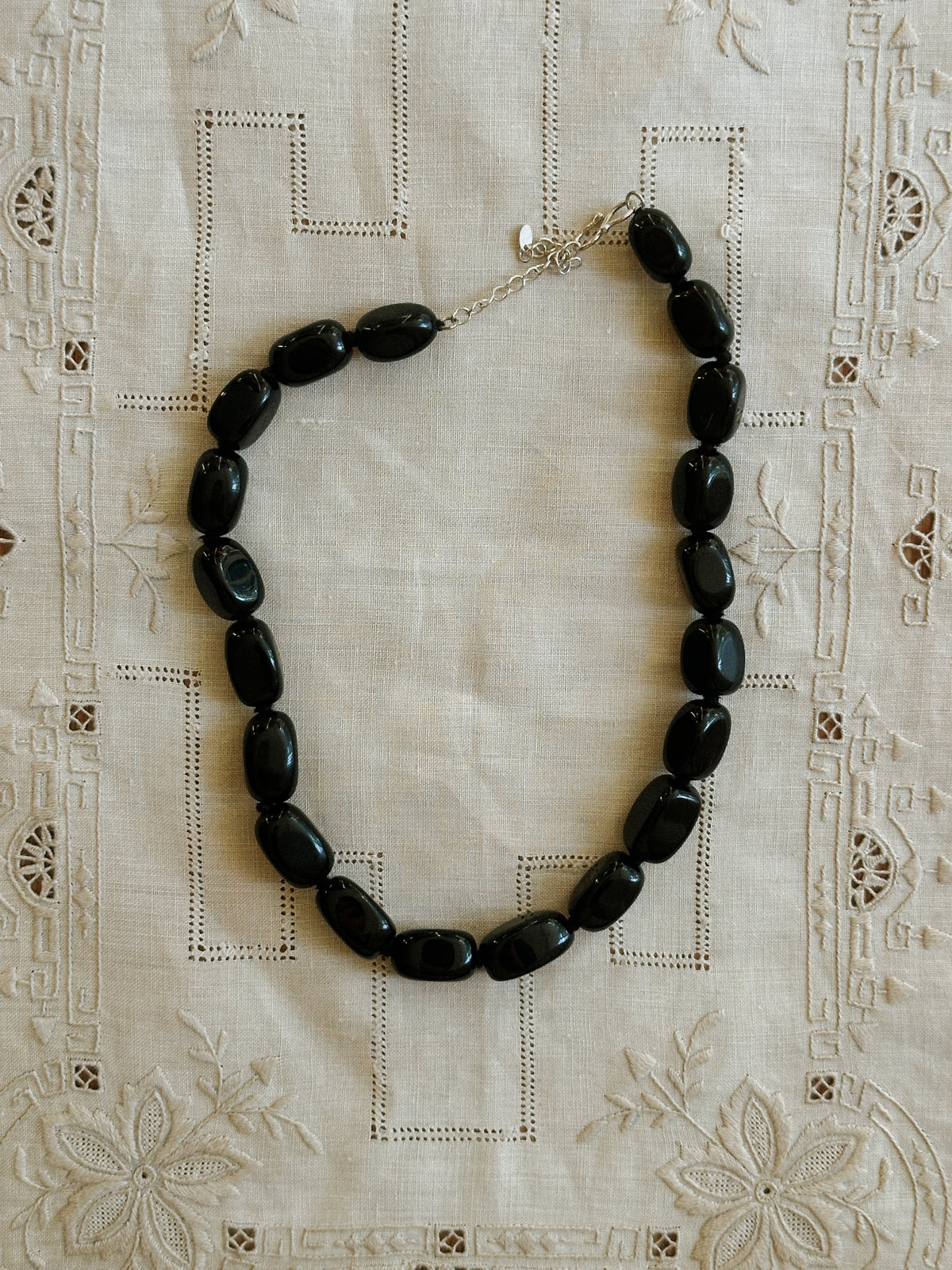 Black Onyx Beaded Necklace