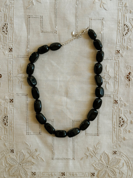 Black Onyx Beaded Necklace