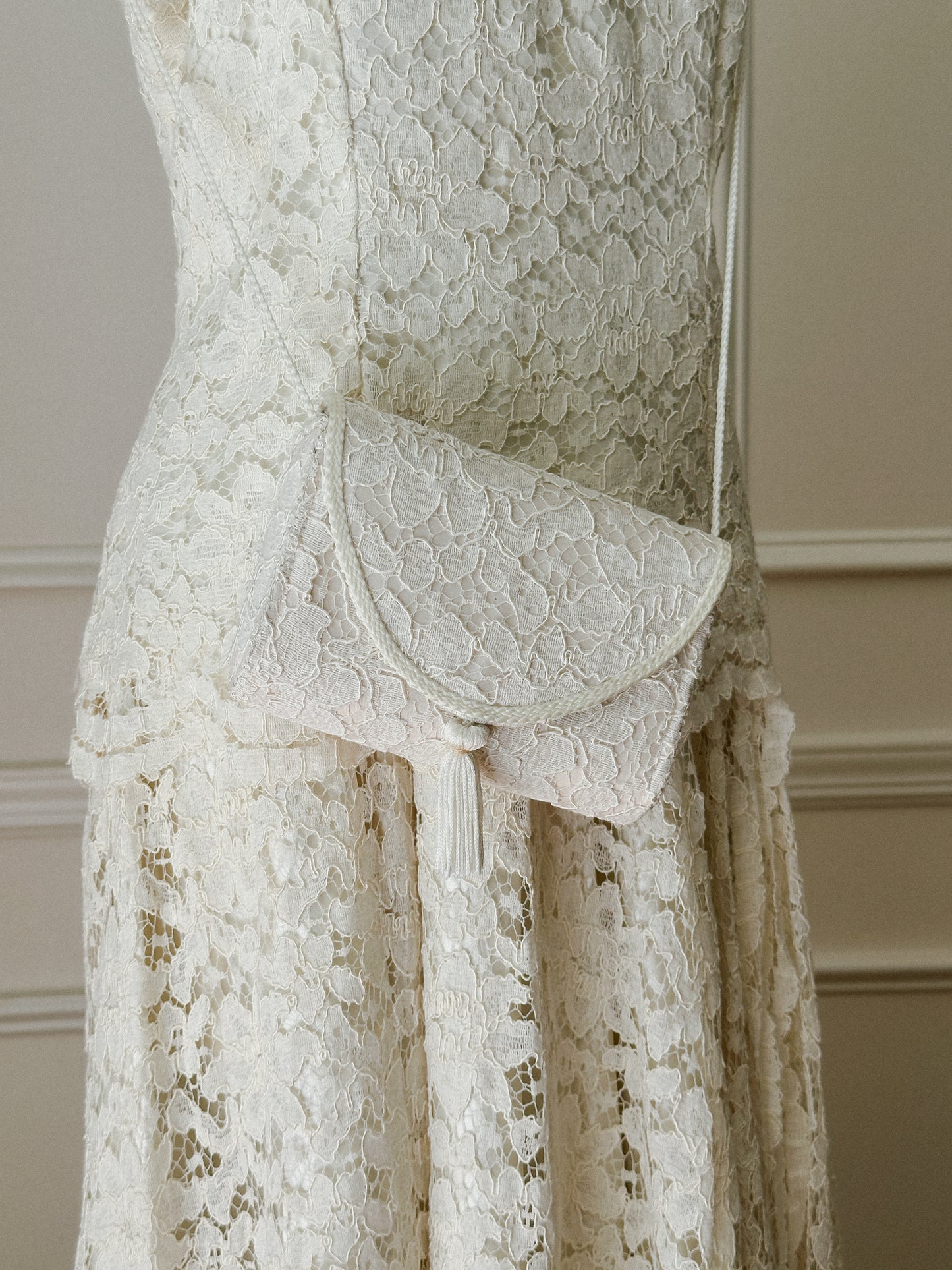 Ivory Lace and Satin Purse
