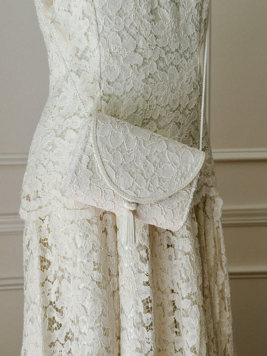 Ivory Lace and Satin Purse