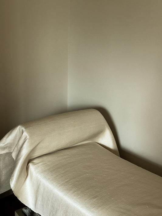 Thai Ivory Woven Silk Fabric