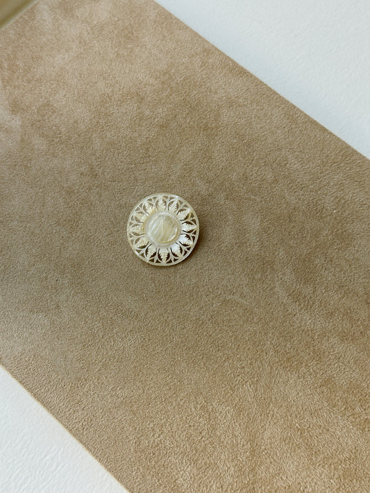 Carved Mother of Pearl Brooch