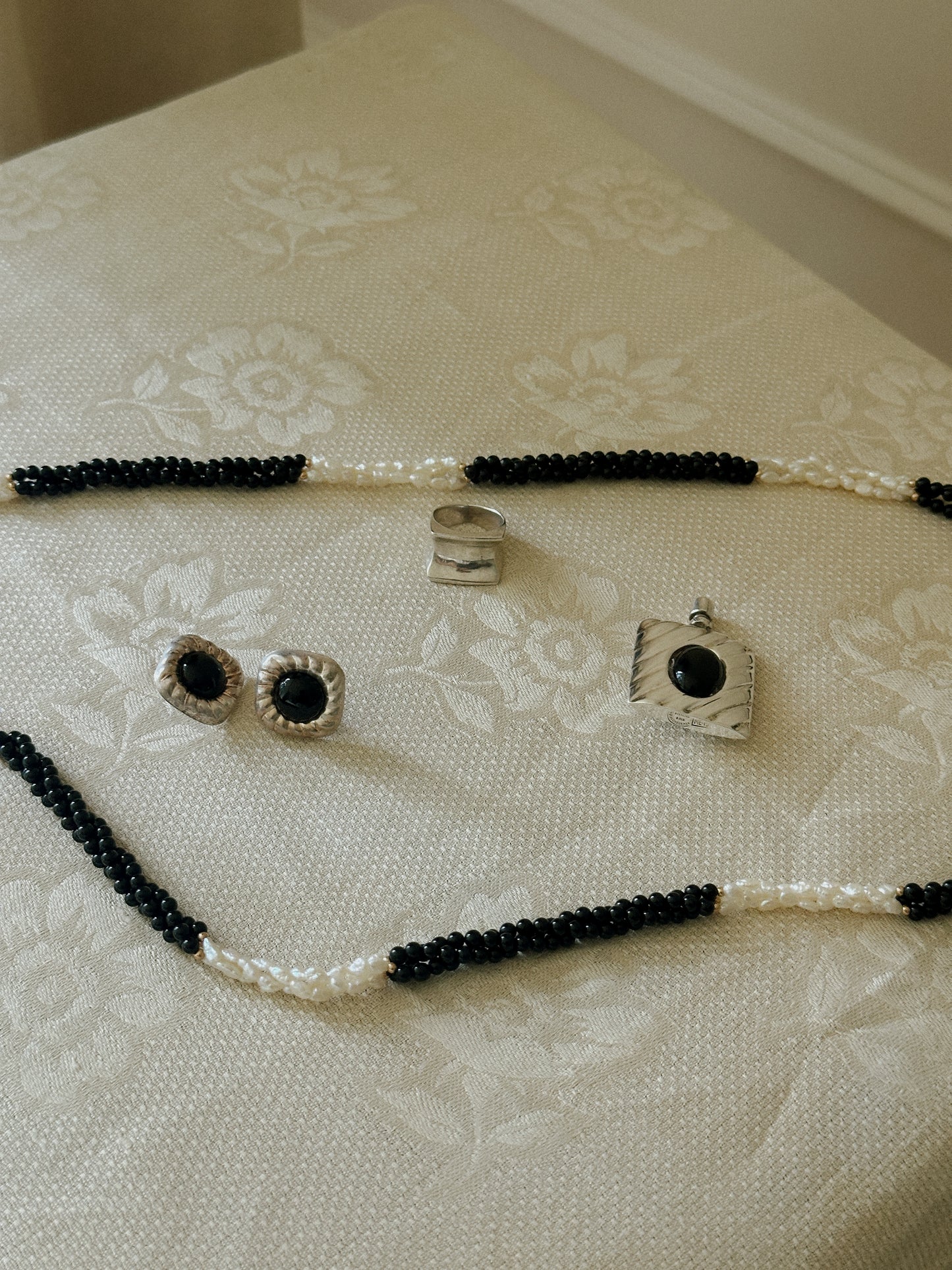 Sterling and Onyx Earrings