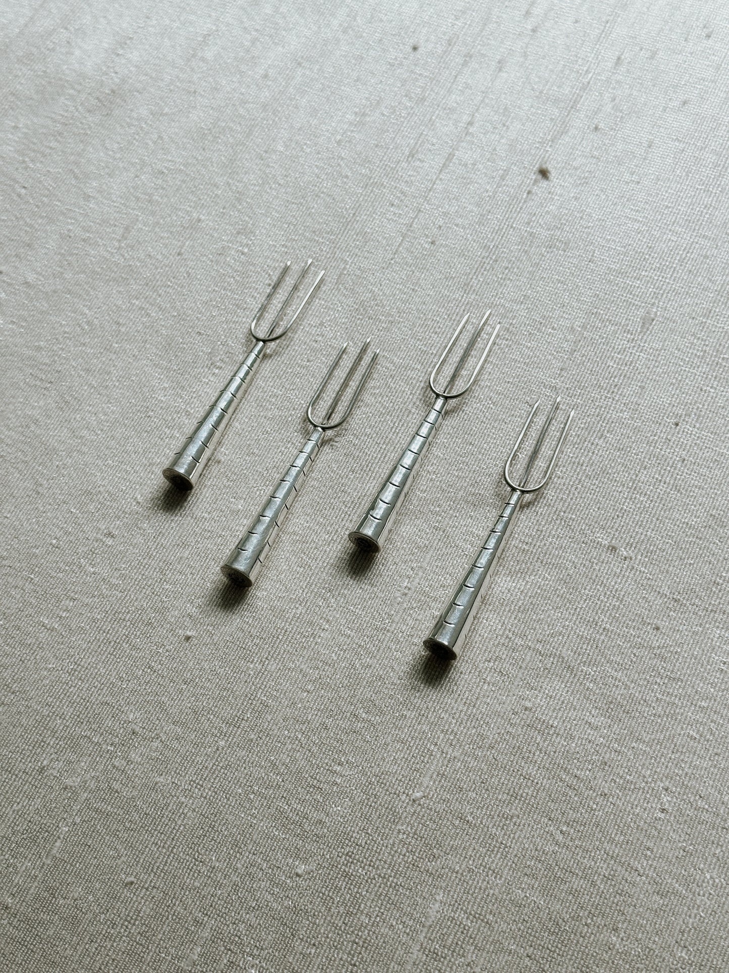Set of Four Sterling Appetizer Forks