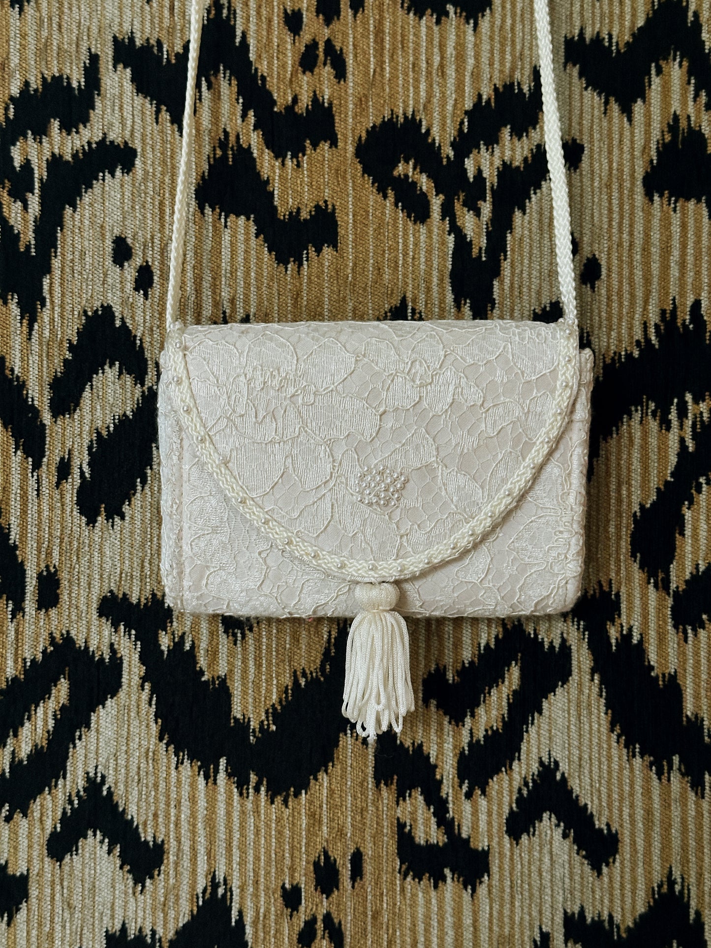 Ivory Lace and Satin Purse