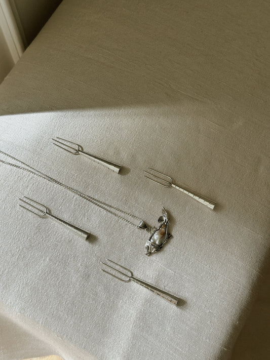 Set of Four Sterling Appetizer Forks