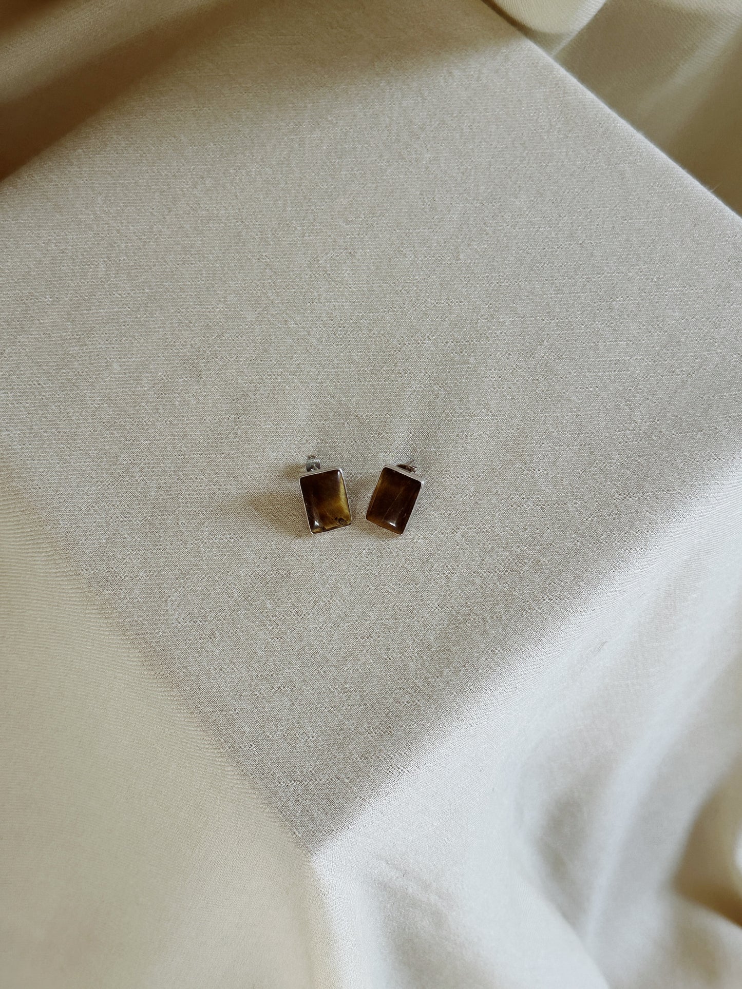 Sterling and Tiger’s Eye Earrings