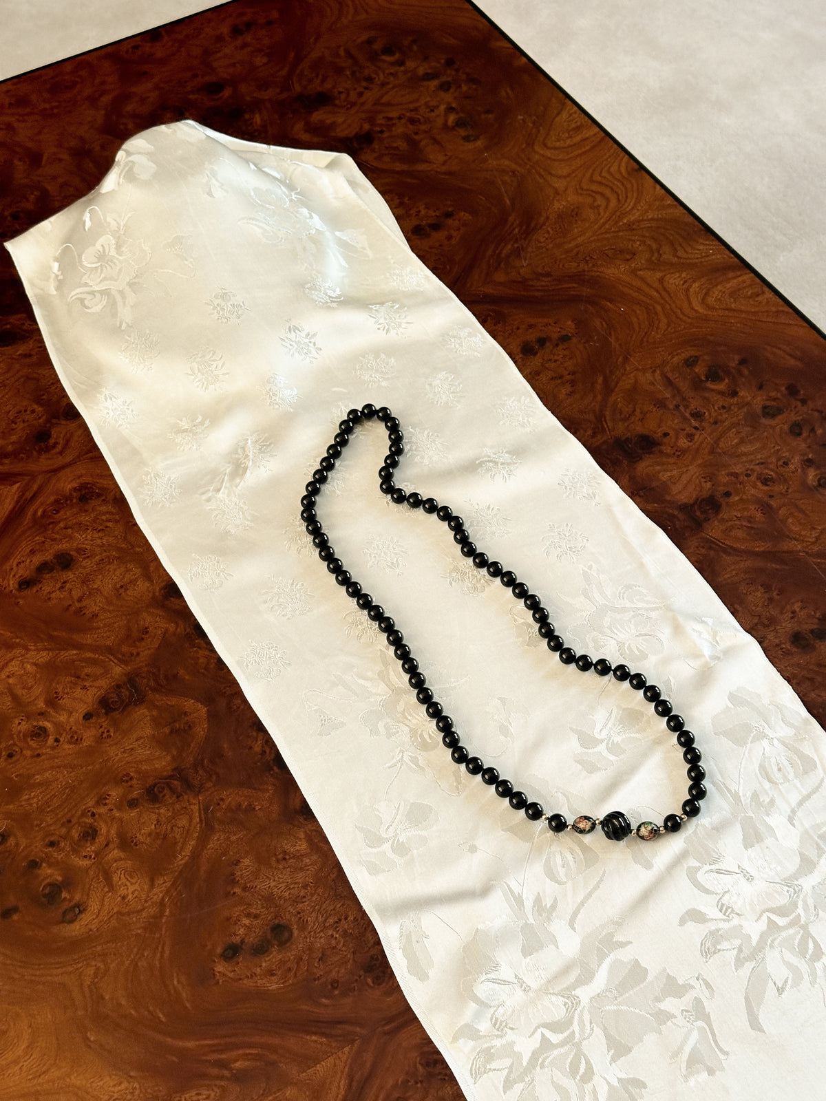 Black Onyx Beaded Necklace